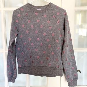 GIRLS Athletic Works Grey w/ Pink Heart Sweatshirt